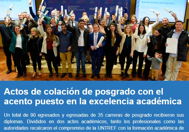 UNTREF Acto de colación de Postgrado. Buenos Aires. Argentina 2025